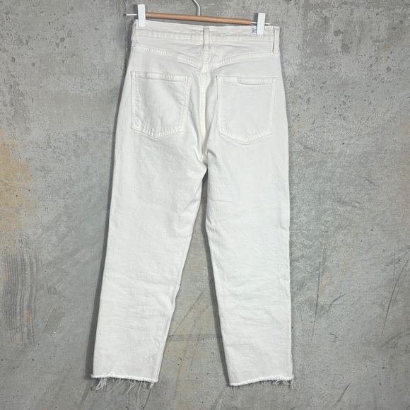 Frank & Eileen Monaghan Mom Jeans High Rise Straight Leg Crop Raw Hem - Picture 3 of 11